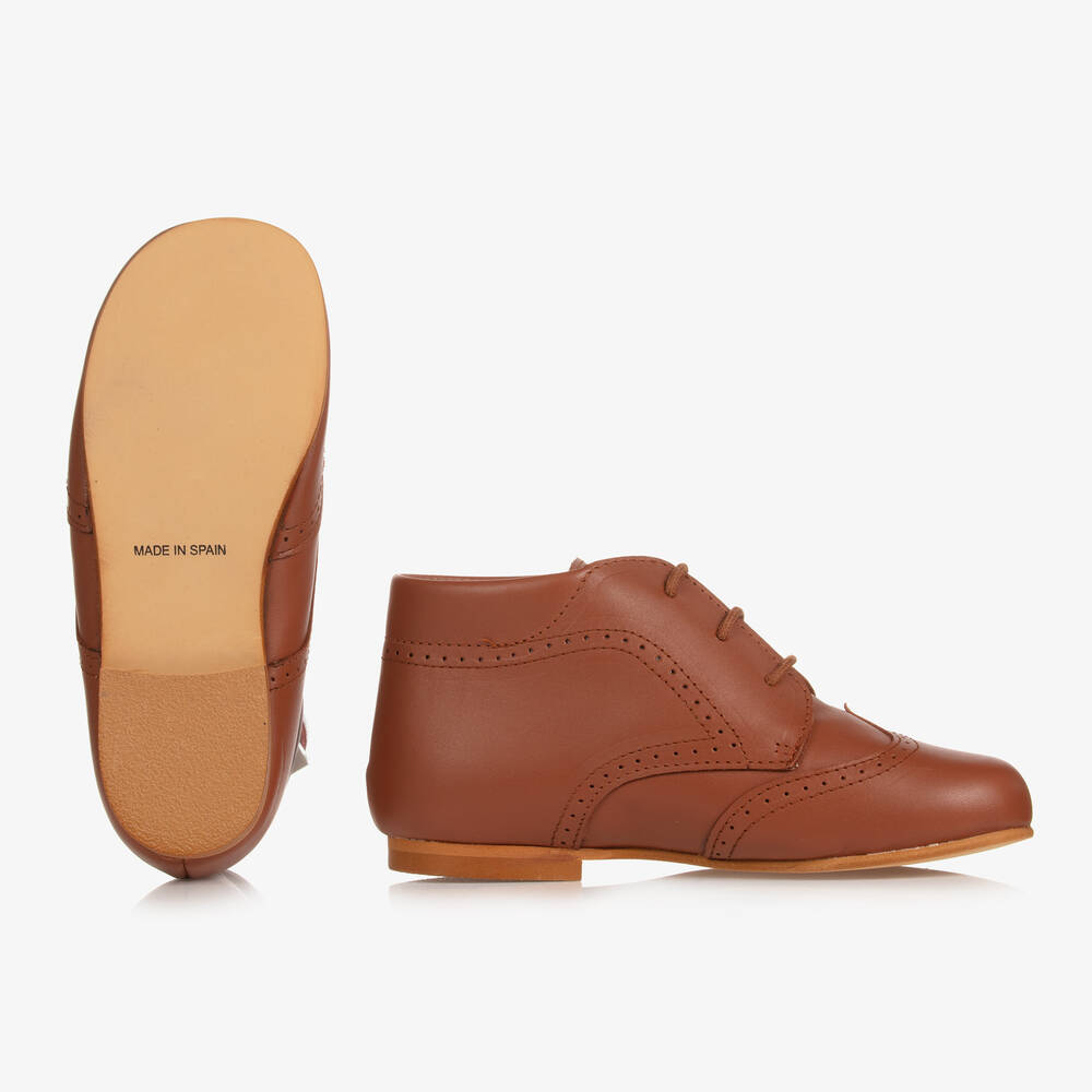 Children's Classics-Boys Brown Brogue Shoes | Childrensalon
