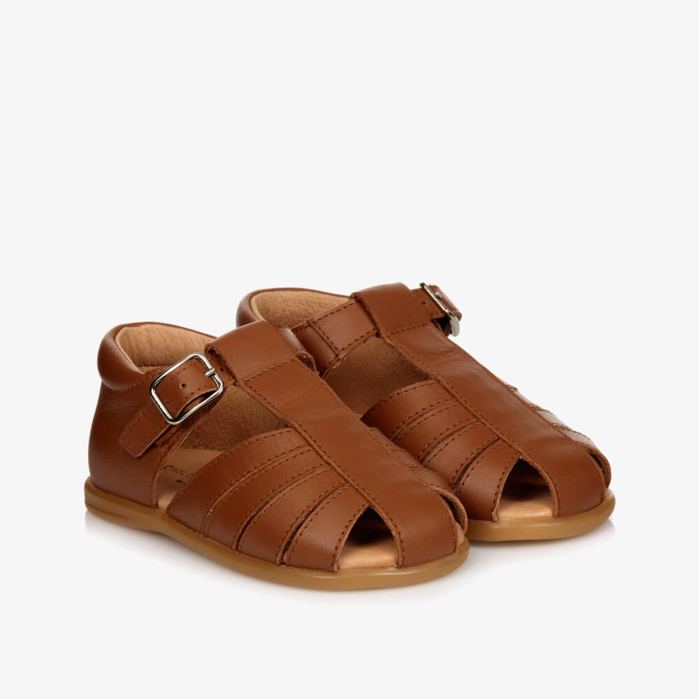 Children's Classics-Brown Leather Sandals | Childrensalon