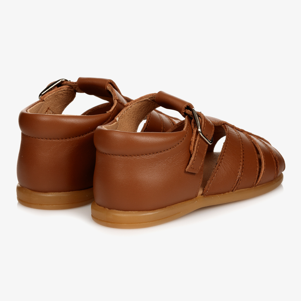 Children's Classics-Brown Leather Sandals | Childrensalon