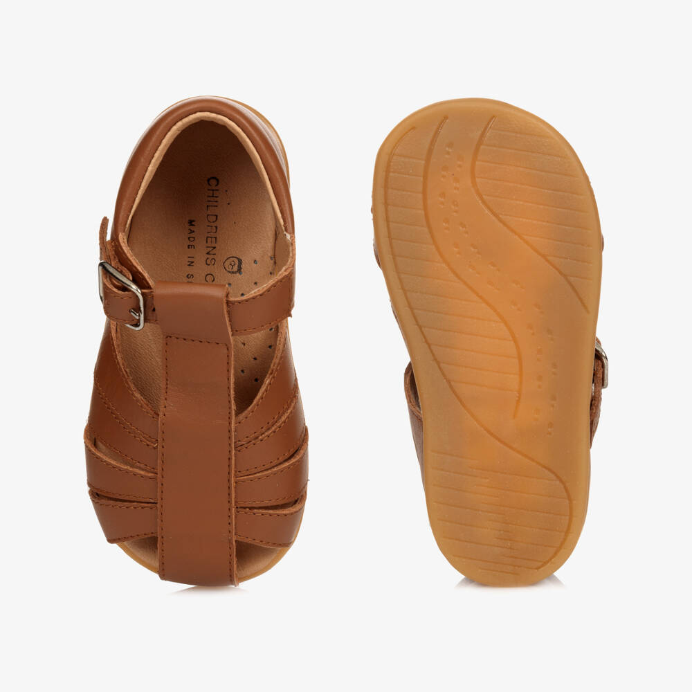 Children's Classics-Коричневые кожаные сандалии | Childrensalon