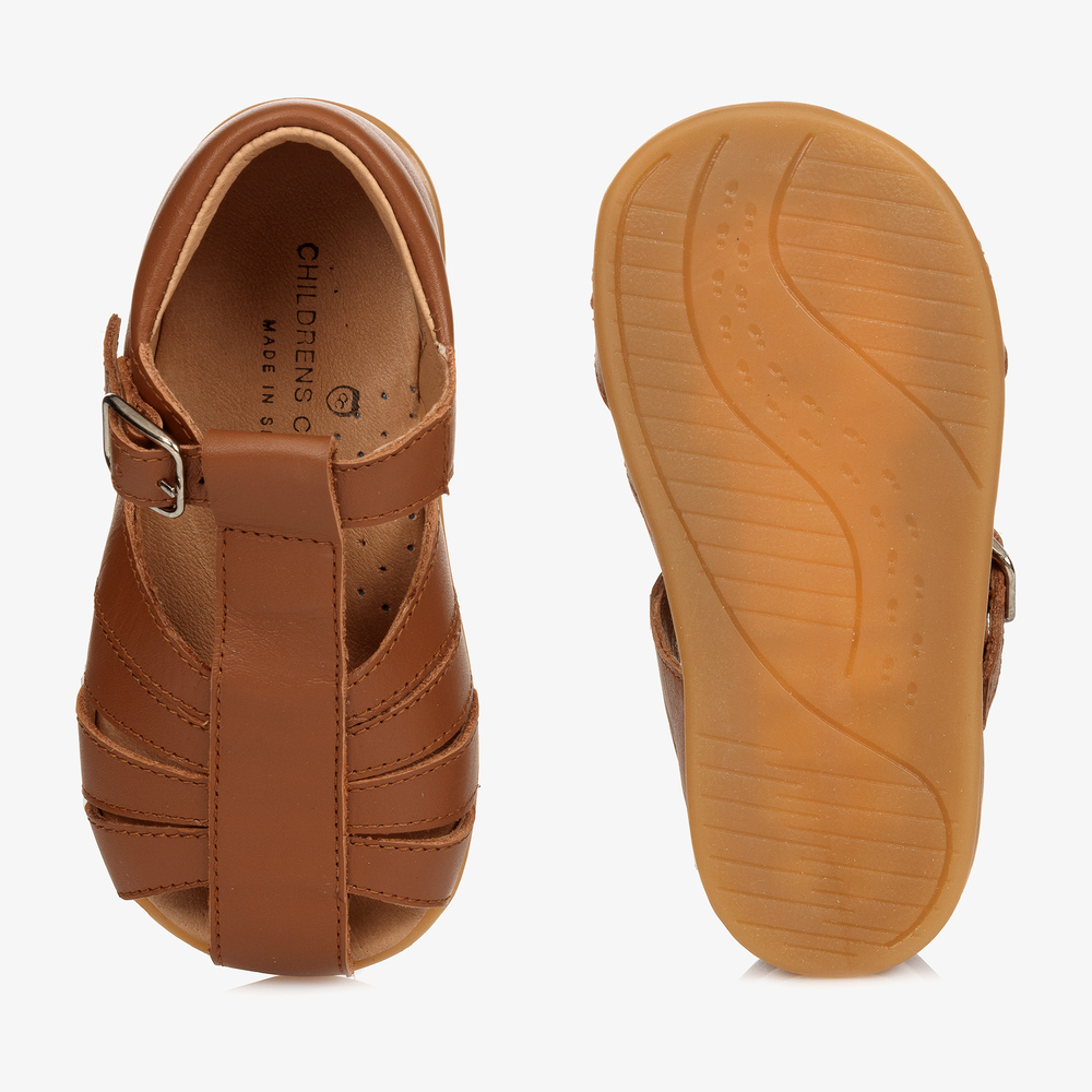 Children's Classics-Brown Leather Sandals | Childrensalon