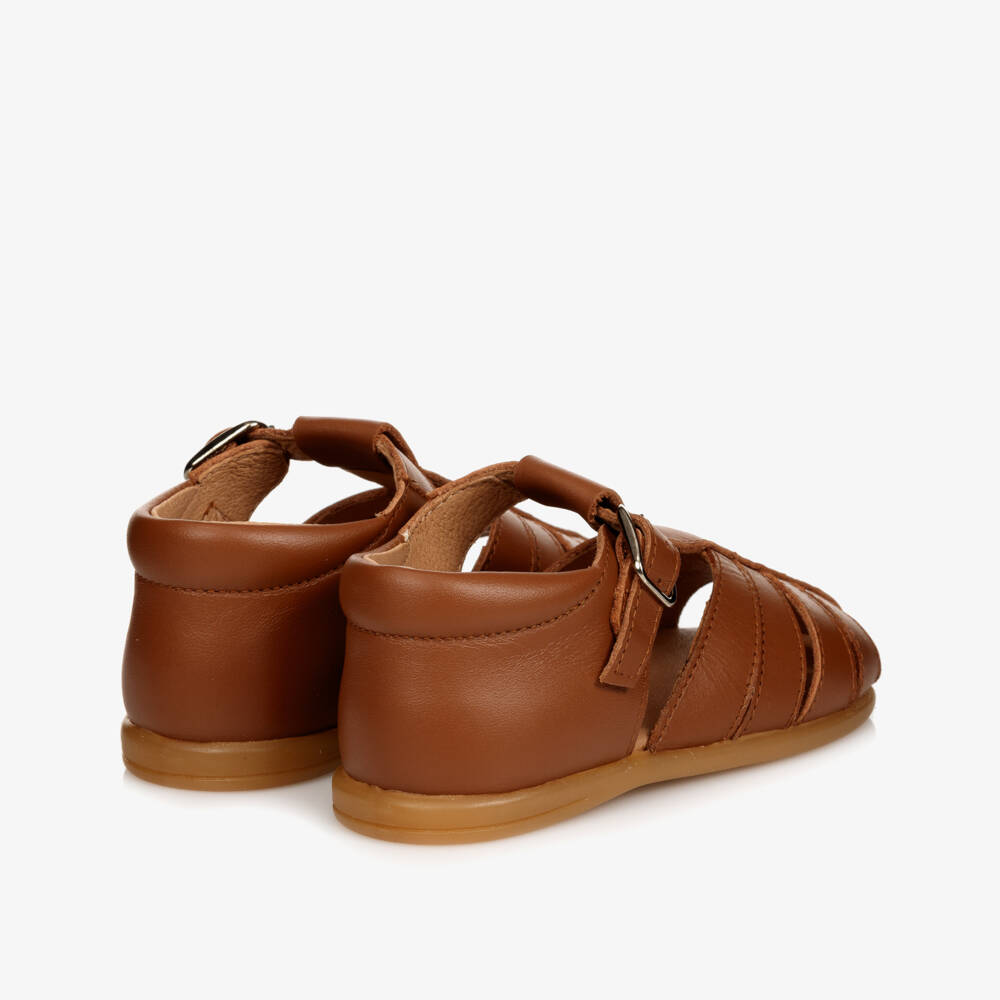 Children's Classics-Коричневые кожаные сандалии | Childrensalon