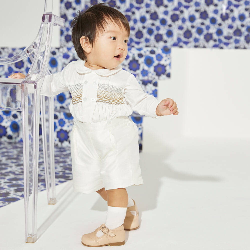 Children's Classics-Кремовые кожаные туфли | Childrensalon