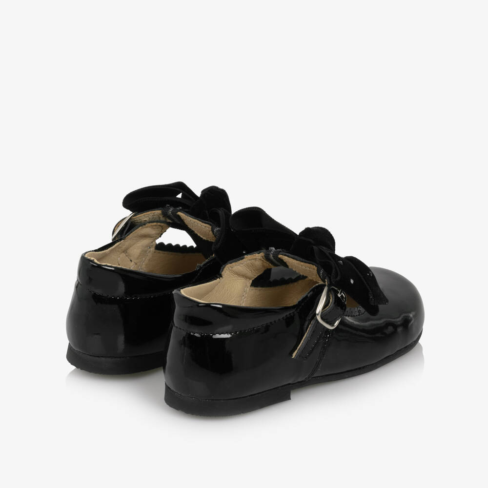 Children's Classics-Girls Black Patent Leather First Walker Shoes | Childrensalon