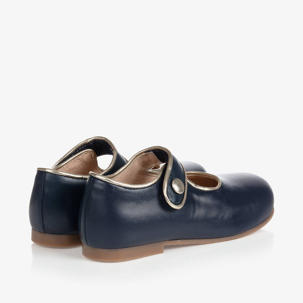 Children's Classics-Girls Blue & Gold Shoes | Childrensalon