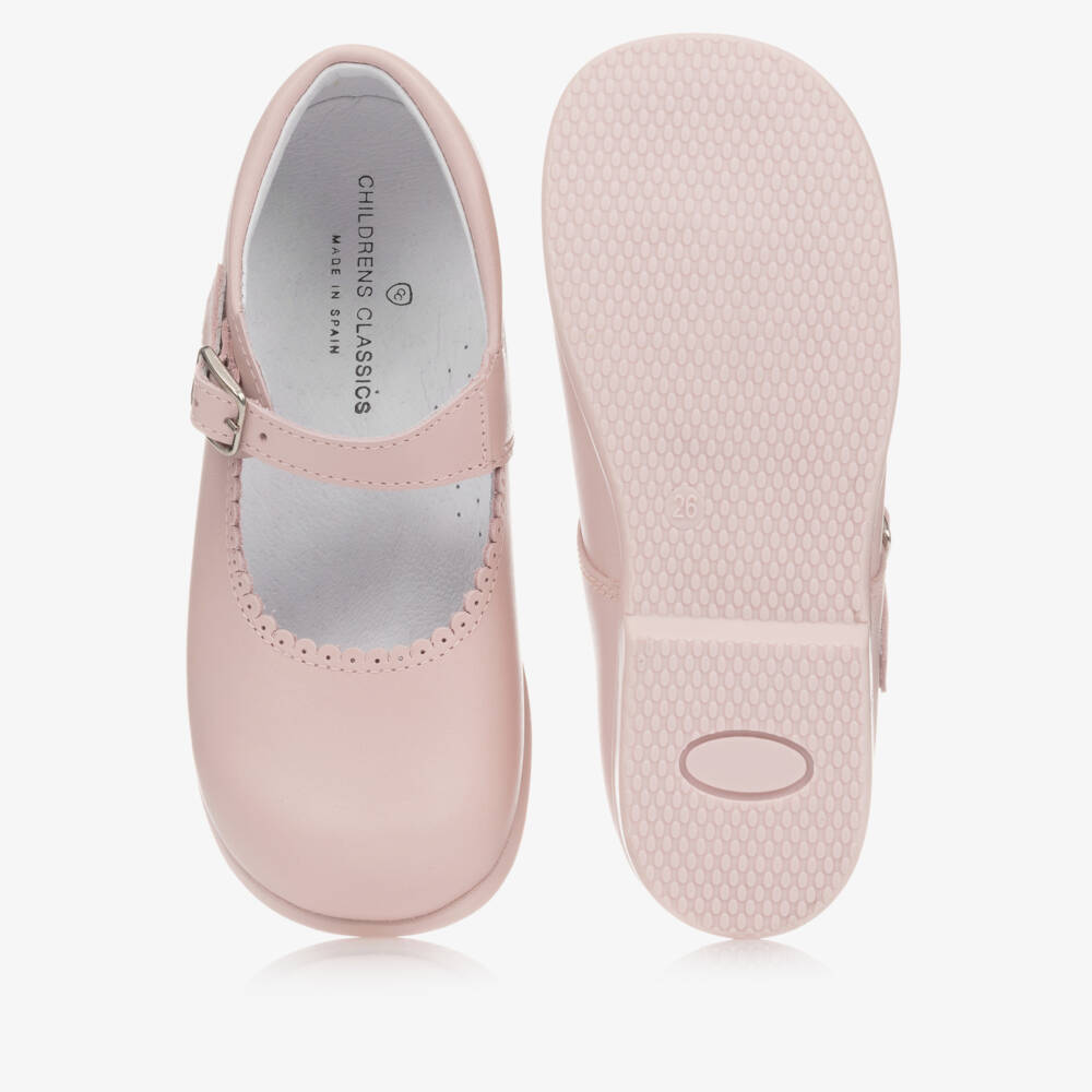 Children's Classics-حذاء جلد لون وردي للفتيات | Childrensalon