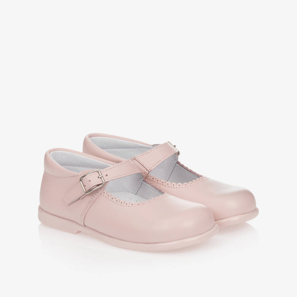 Children's Classics-Girls Pink Leather Shoes | Childrensalon