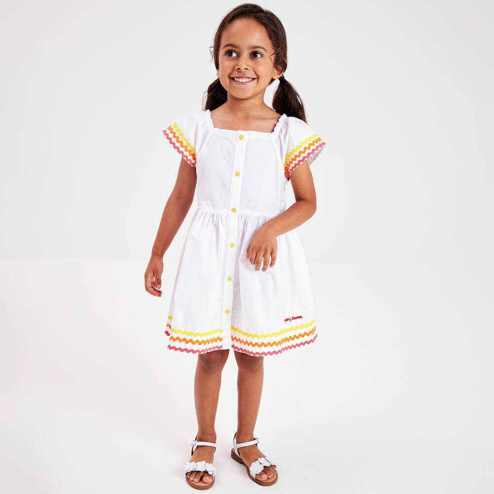 Children's Classics-Girls White Leather Sandals | Childrensalon