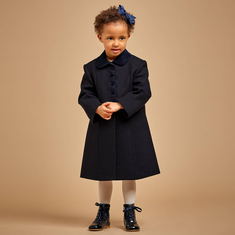 Children's Classics-Navy Blue Patent Leather Boots | Childrensalon