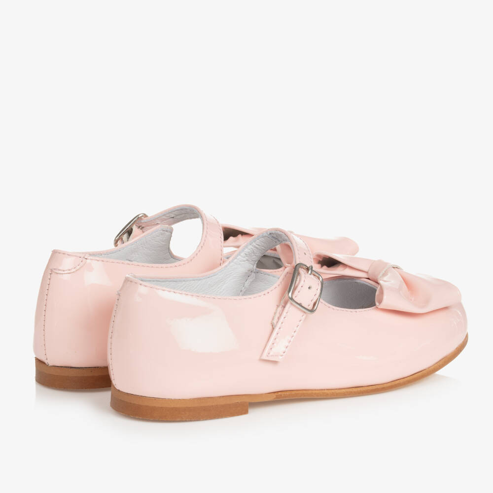 Children's Classics-Pink Patent Leather Bow Shoes | Childrensalon