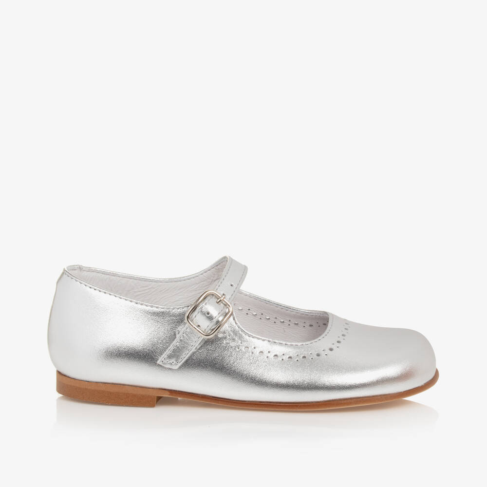 Children's Classics-Серебристые кожаные туфли | Childrensalon