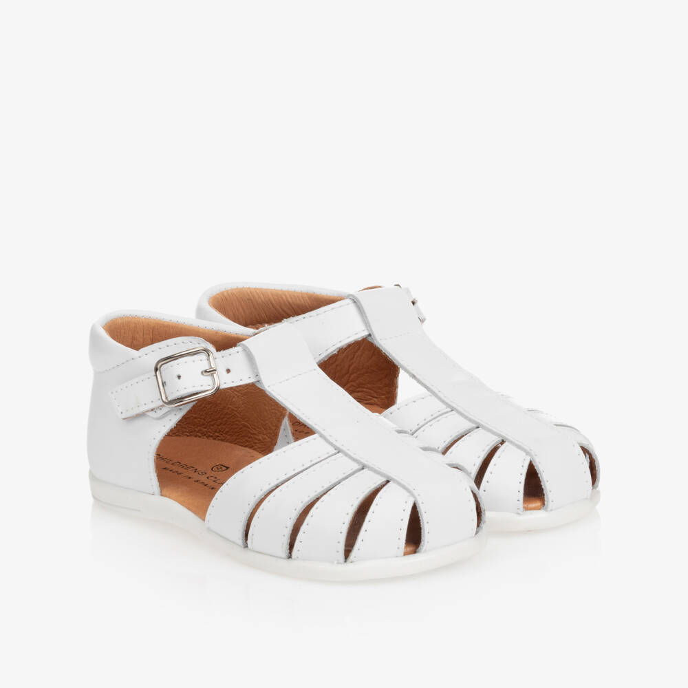 Children's Classics-Белые кожаные сандалии | Childrensalon