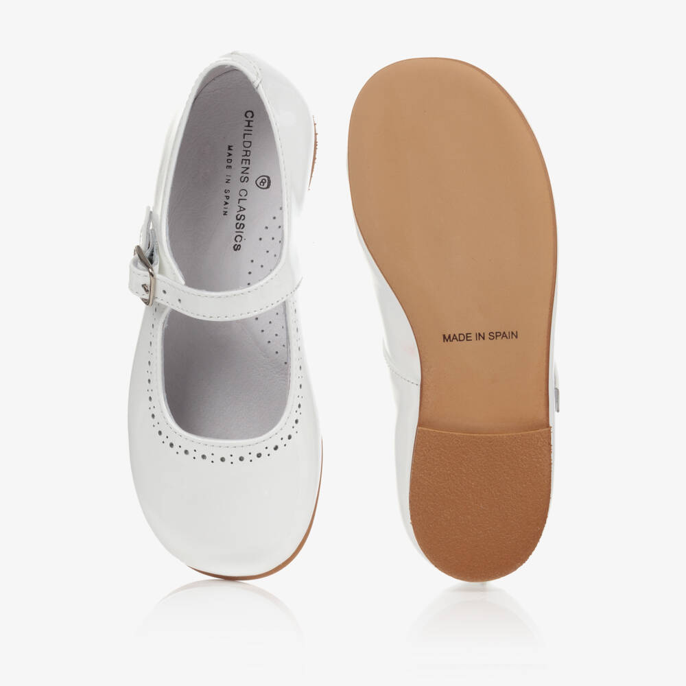 Children's Classics-White Patent Leather Mary Jane Shoes | Childrensalon