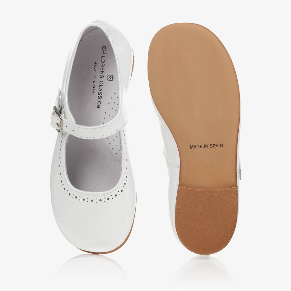 Children's Classics-White Patent Leather Mary Jane Shoes | Childrensalon
