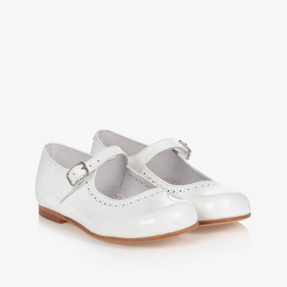 Children's Classics-White Patent Leather Mary Jane Shoes | Childrensalon
