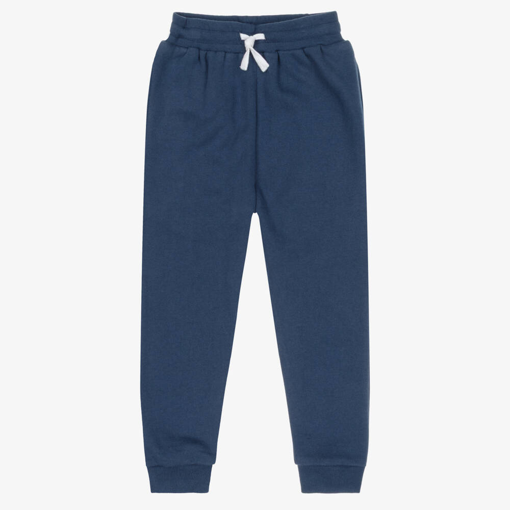 Childrensalon Essentials-Boys Blue & Grey Organic Joggers (2 Pack) | Childrensalon