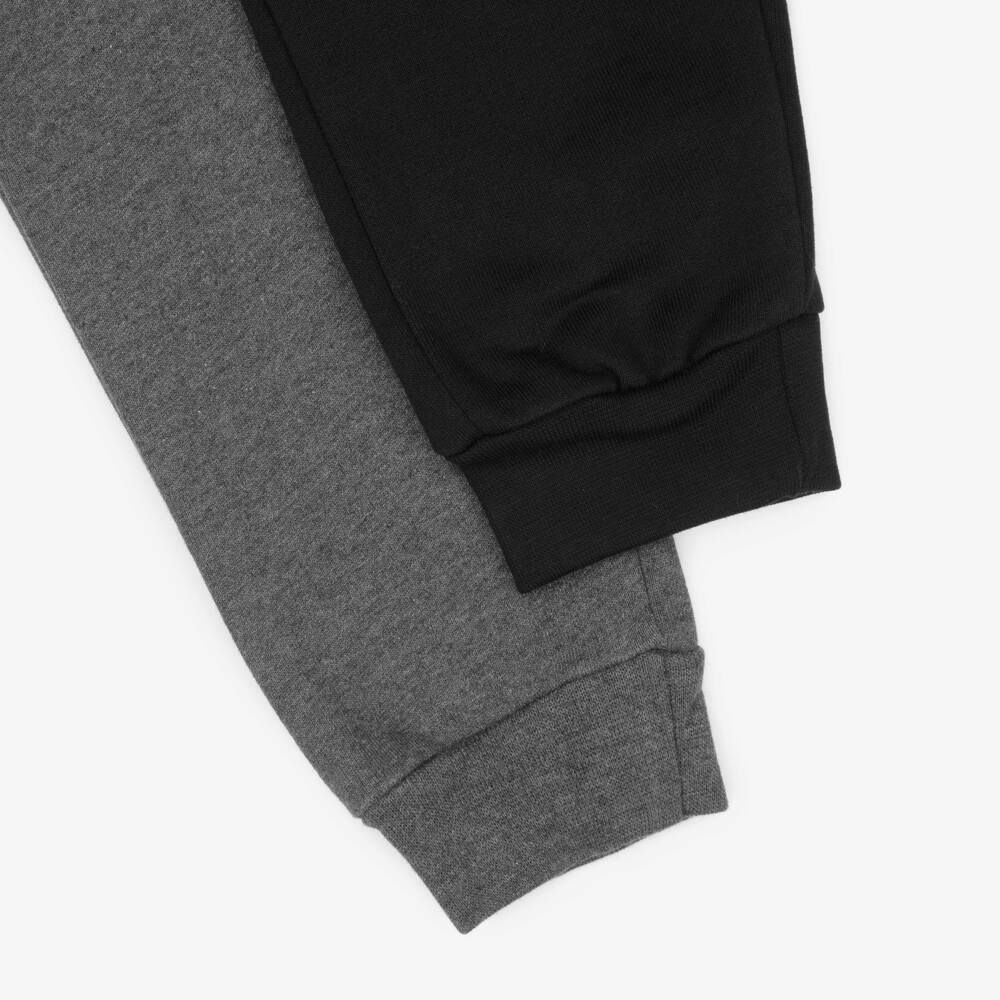 Childrensalon Essentials-Черные и серые джоггеры из органического хлопка для мальчиков (2пары) | Childrensalon