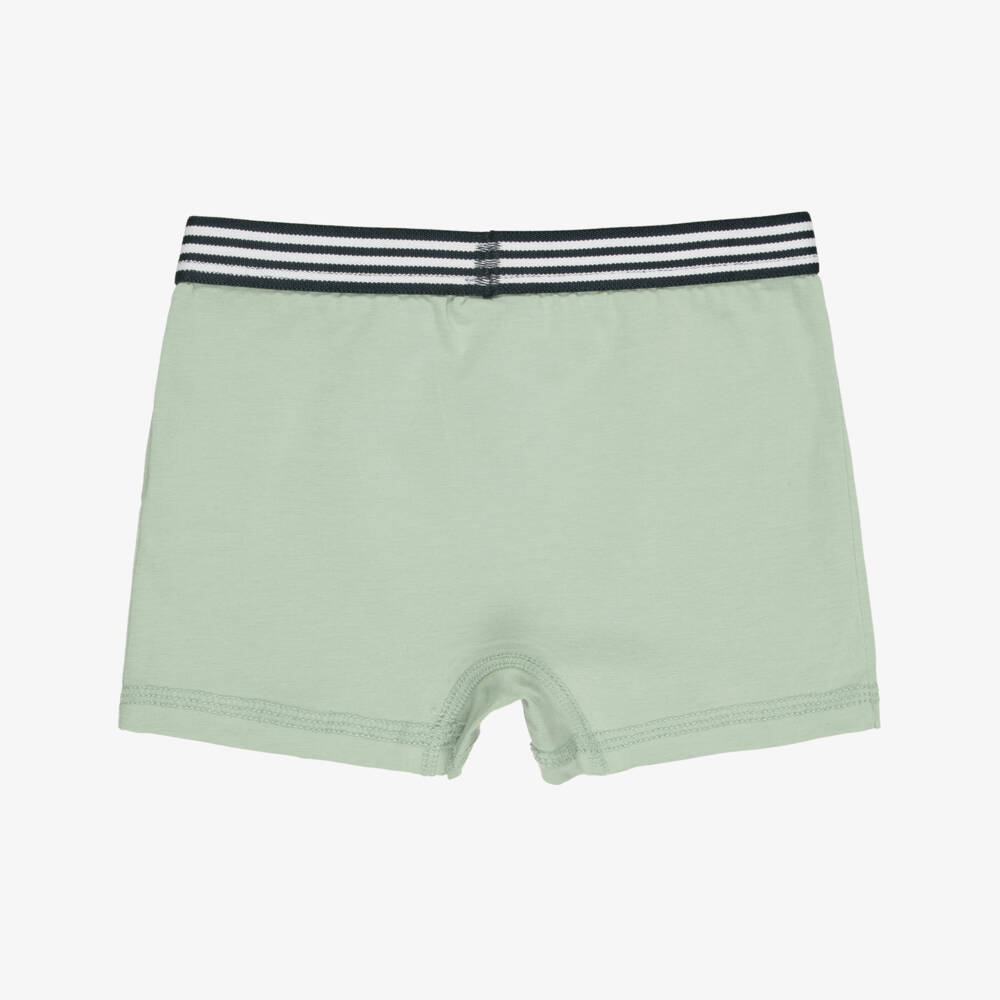 Childrensalon Essentials-Boys Navy & Green Boxer Shorts (3 Pack) | Childrensalon