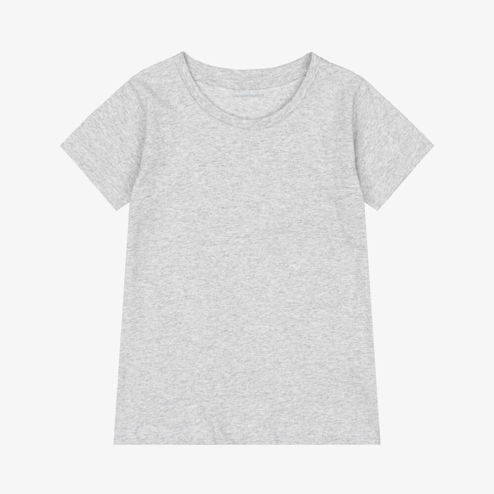 Childrensalon Essentials-Футболки черная и серые из органического хлопка для девочек (3шт.) | Childrensalon