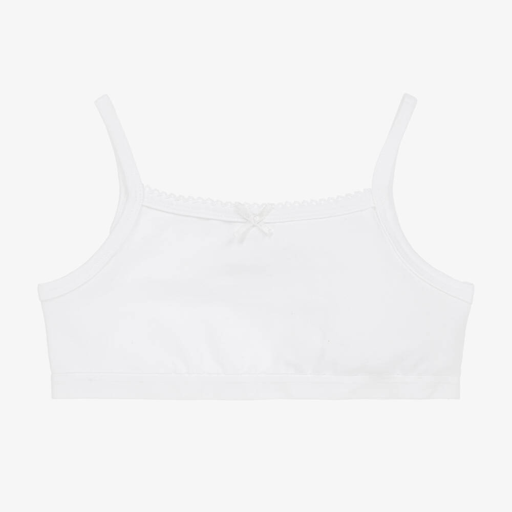 Childrensalon Essentials-Girls Organic Cotton Cropped Vests (3 Pack) | Childrensalon