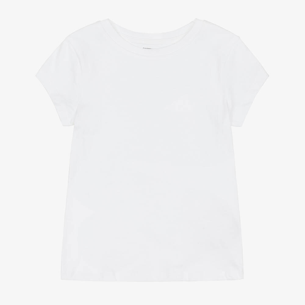 Childrensalon Essentials-تيشيرت قطن عضوي لون أبيض للبنات (عدد 3) | Childrensalon