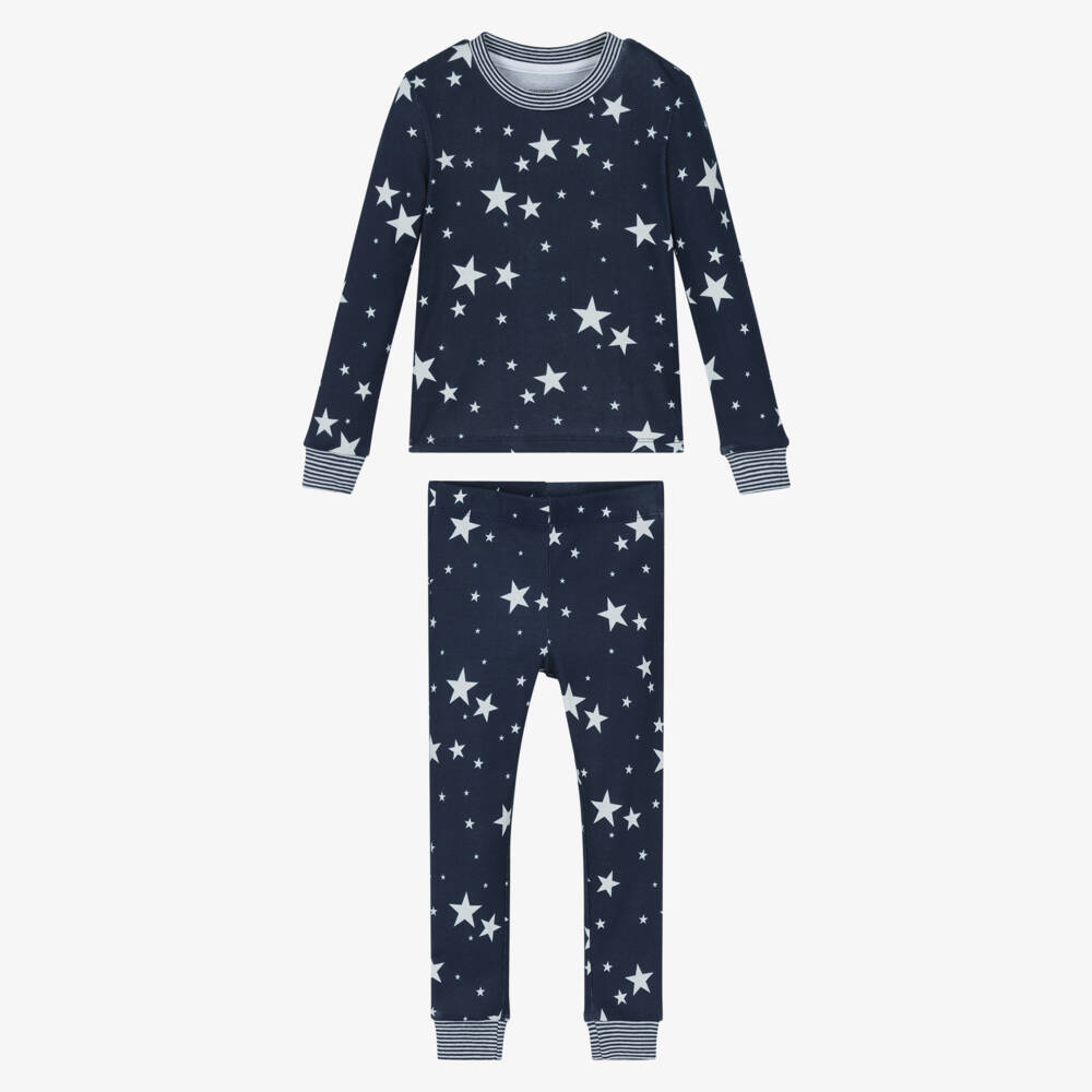 Childrensalon Essentials-Navy Blue Glow In The Dark Cotton Pyjamas | Childrensalon