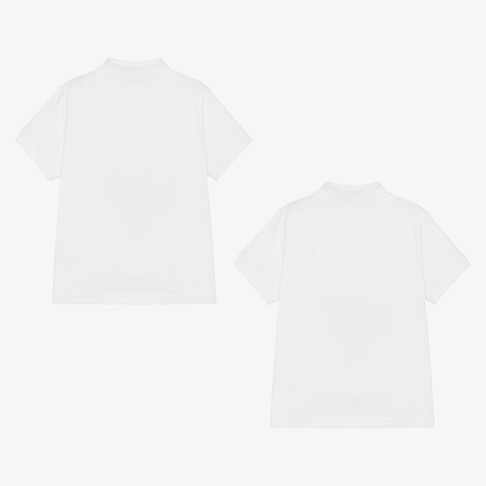 Childrensalon Essentials-توب بولو قطن عضوي لون أبيض (عدد 2) | Childrensalon