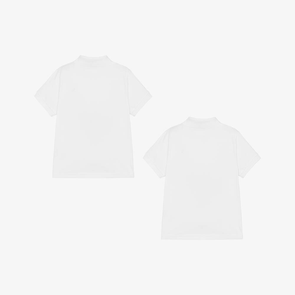Childrensalon Essentials- White Organic Cotton Polo Shirts (2 Pack) | Childrensalon