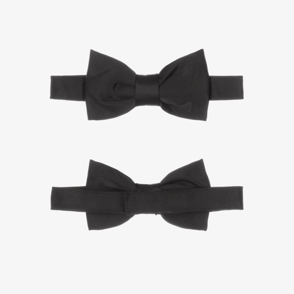 Childrensalon Occasions-بدلة تاكسيدو تويل لون أسود للأولاد - 4 قطع | Childrensalon