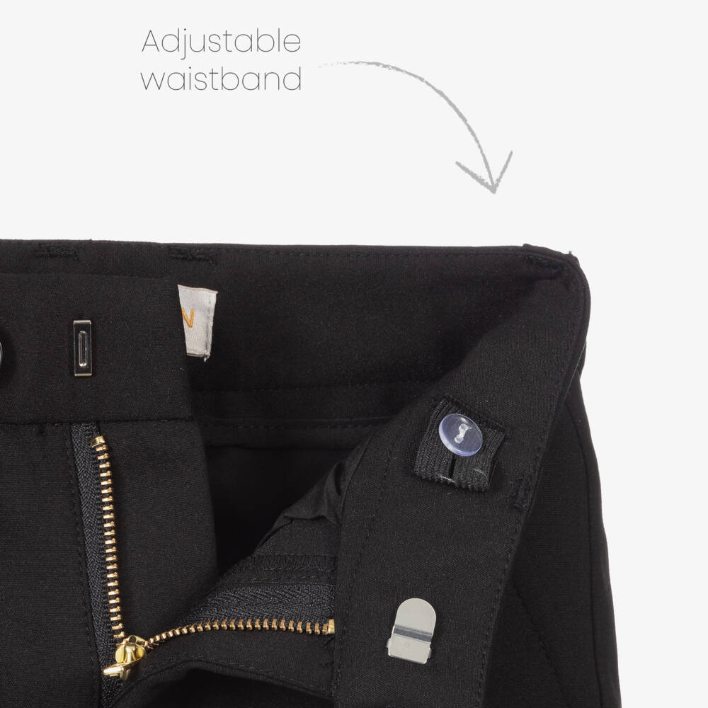 Childrensalon Occasions-Черный хлопковый однобортный костюм для мальчиков | Childrensalon