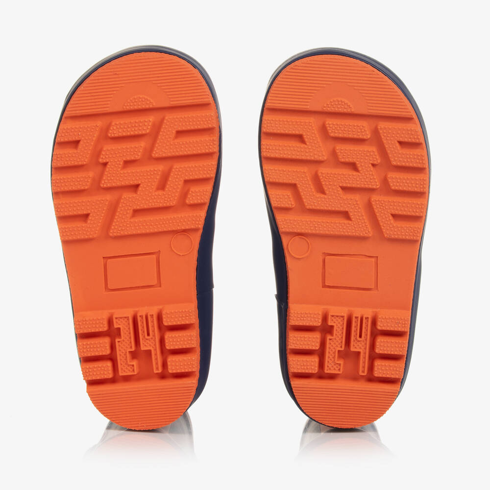 Chipmunks-بوت واقي من المطر لون أزرق وبرتقالي للأولاد | Childrensalon