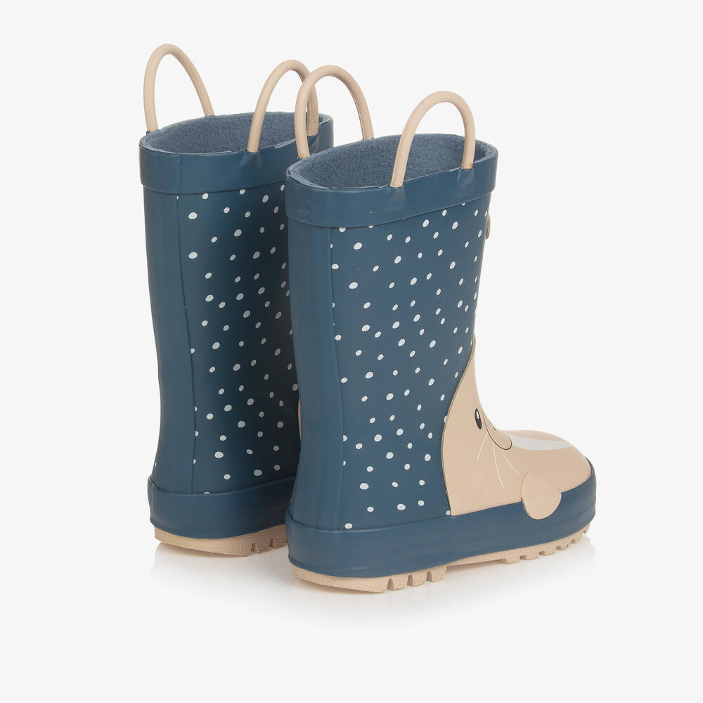 Chipmunks-Blue Walrus Rain Boots | Childrensalon