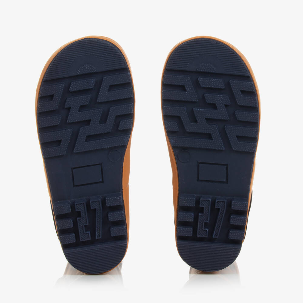 Chipmunks-Сине-оранжевые резиновые сапоги с лисичками для мальчиков | Childrensalon