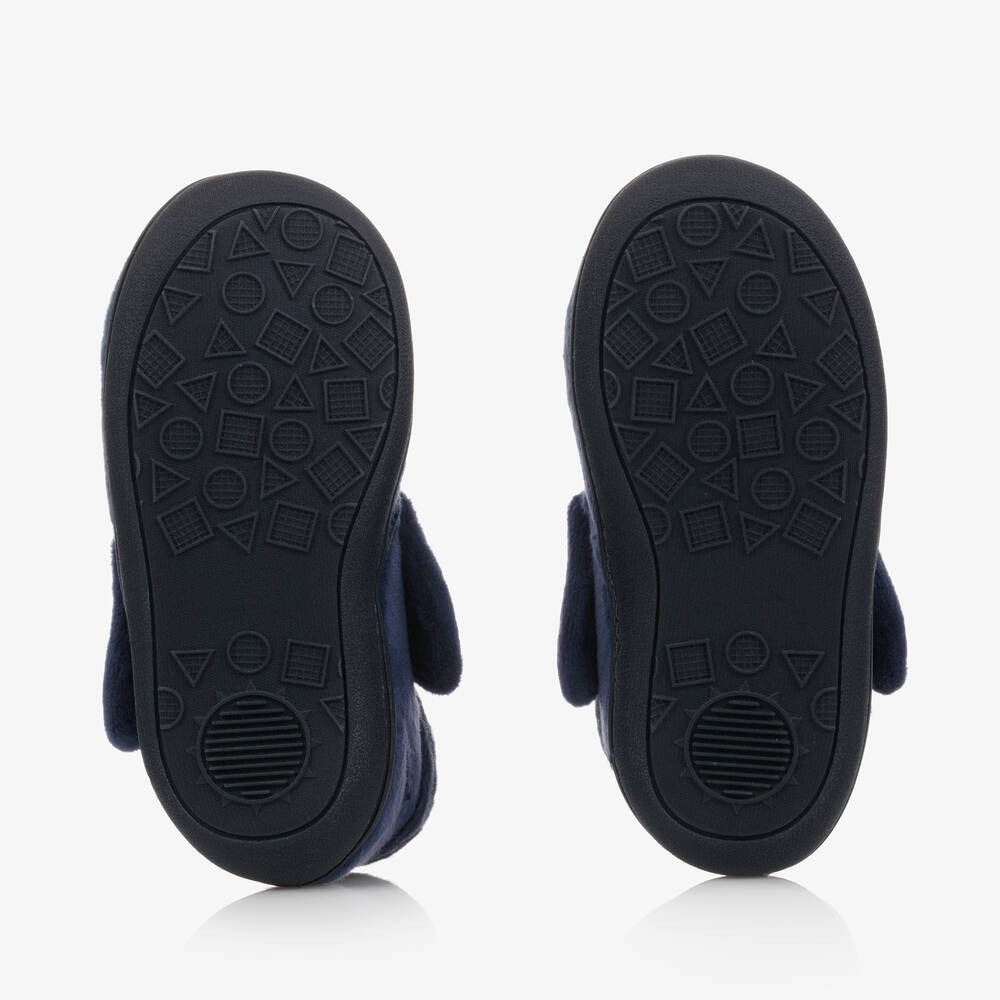 Chipmunks-Boys Blue Rocket Velcro Slippers | Childrensalon