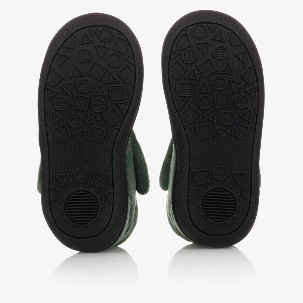 Chipmunks-Зеленые тапочки на липучках Динозавры для мальчиков | Childrensalon