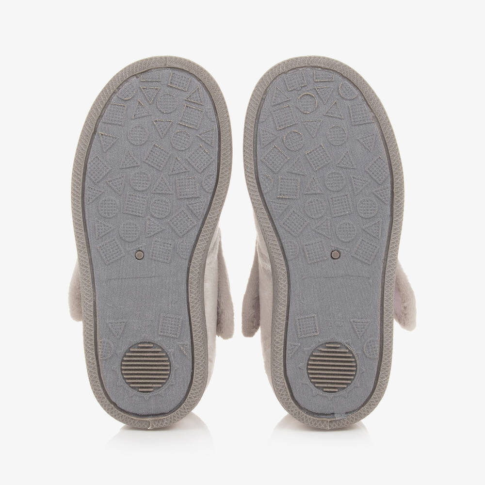 Chipmunks-Girls Grey Fleece Penguin Slippers | Childrensalon