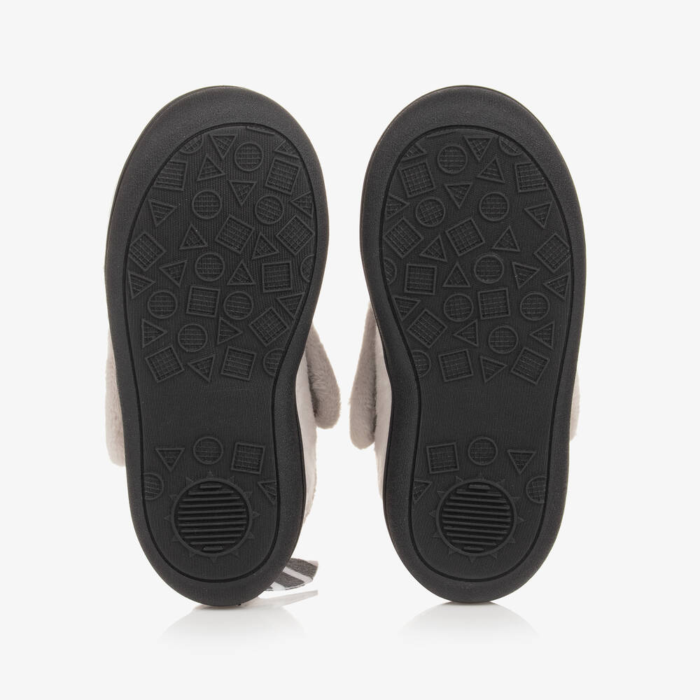 Chipmunks-Grey Fleece Slippers | Childrensalon