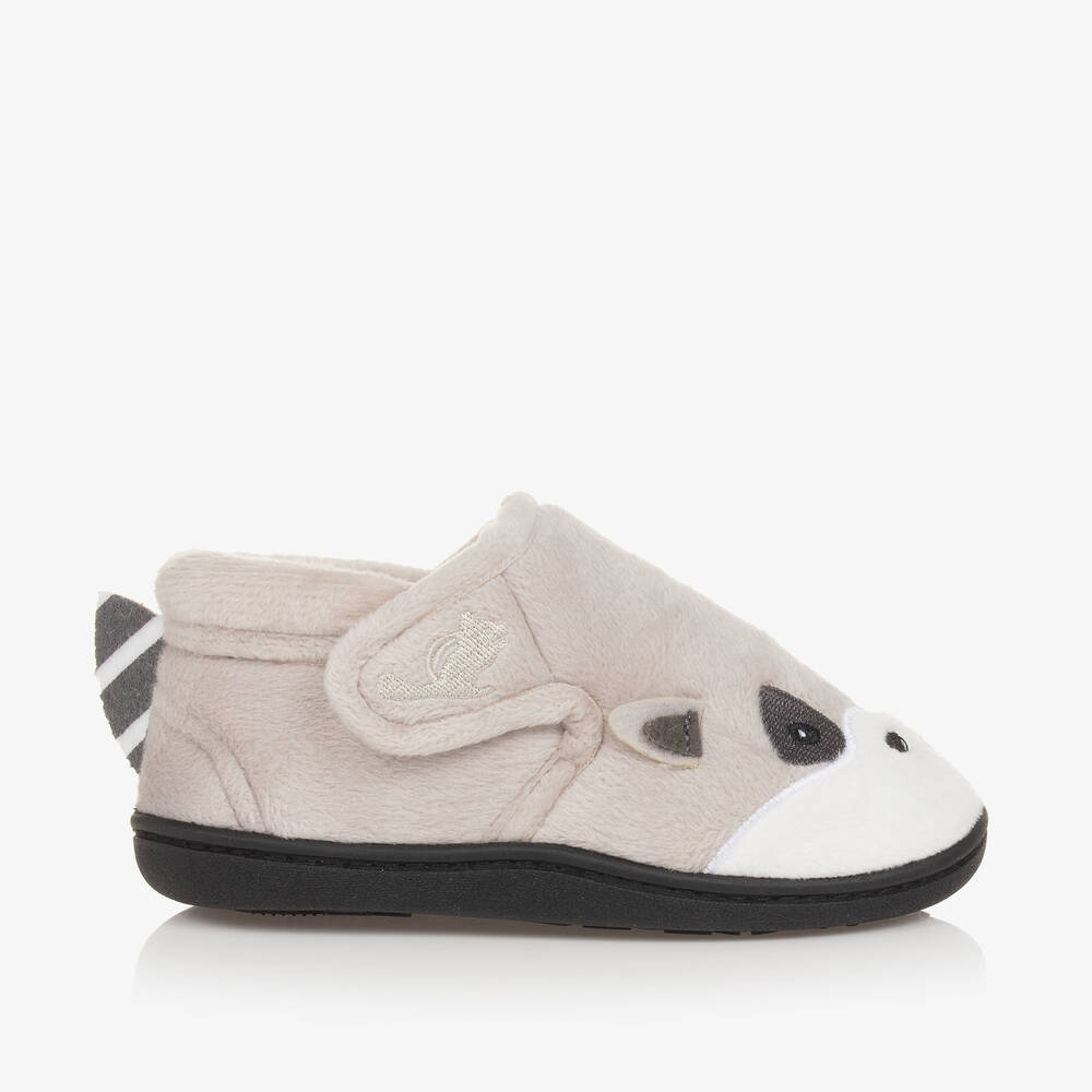 Chipmunks-Grey Fleece Slippers | Childrensalon