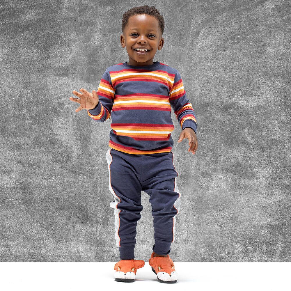 Chipmunks-Оранжевые тапочки на липучке с лисицами | Childrensalon