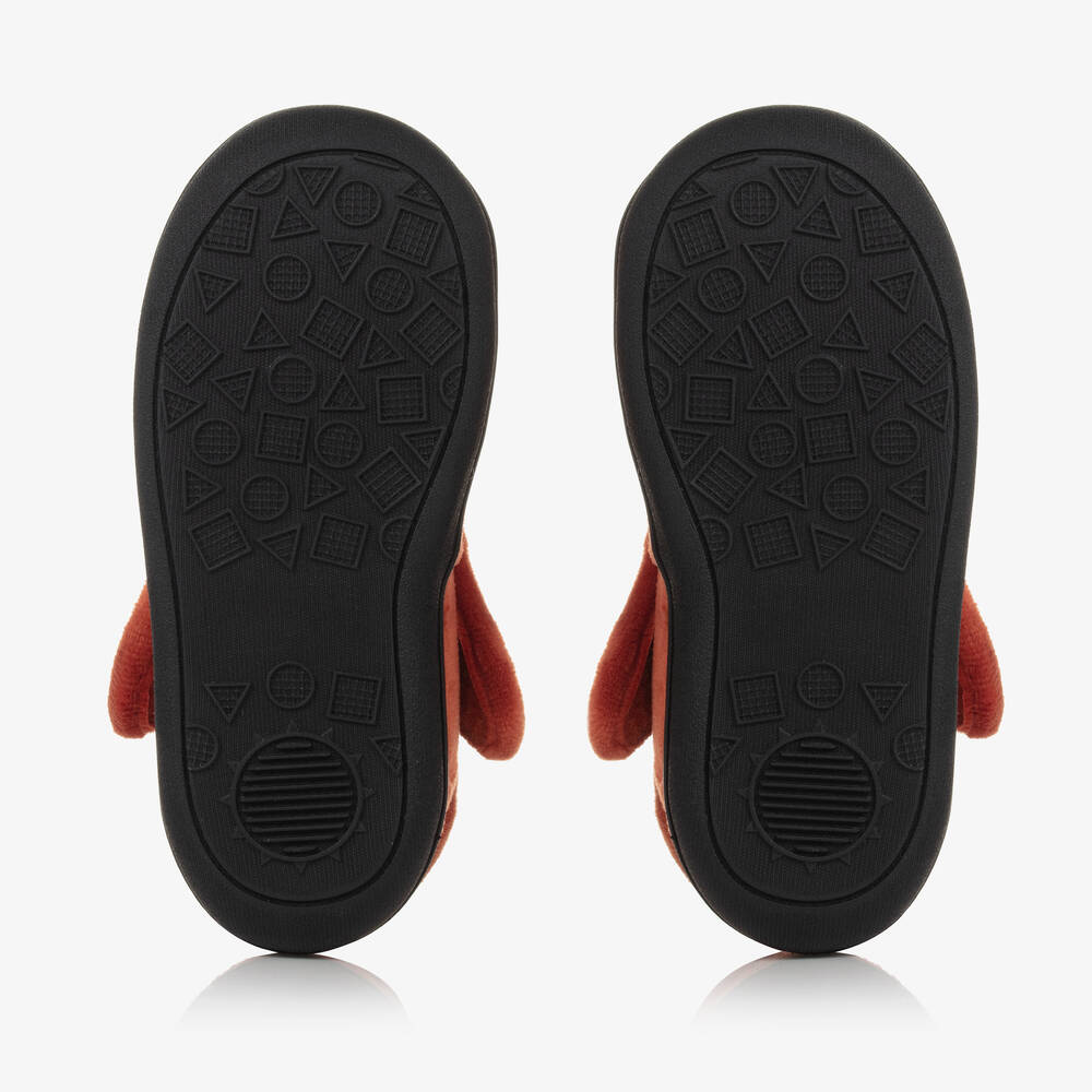 Chipmunks-Оранжевые тапочки на липучке с лисицами | Childrensalon