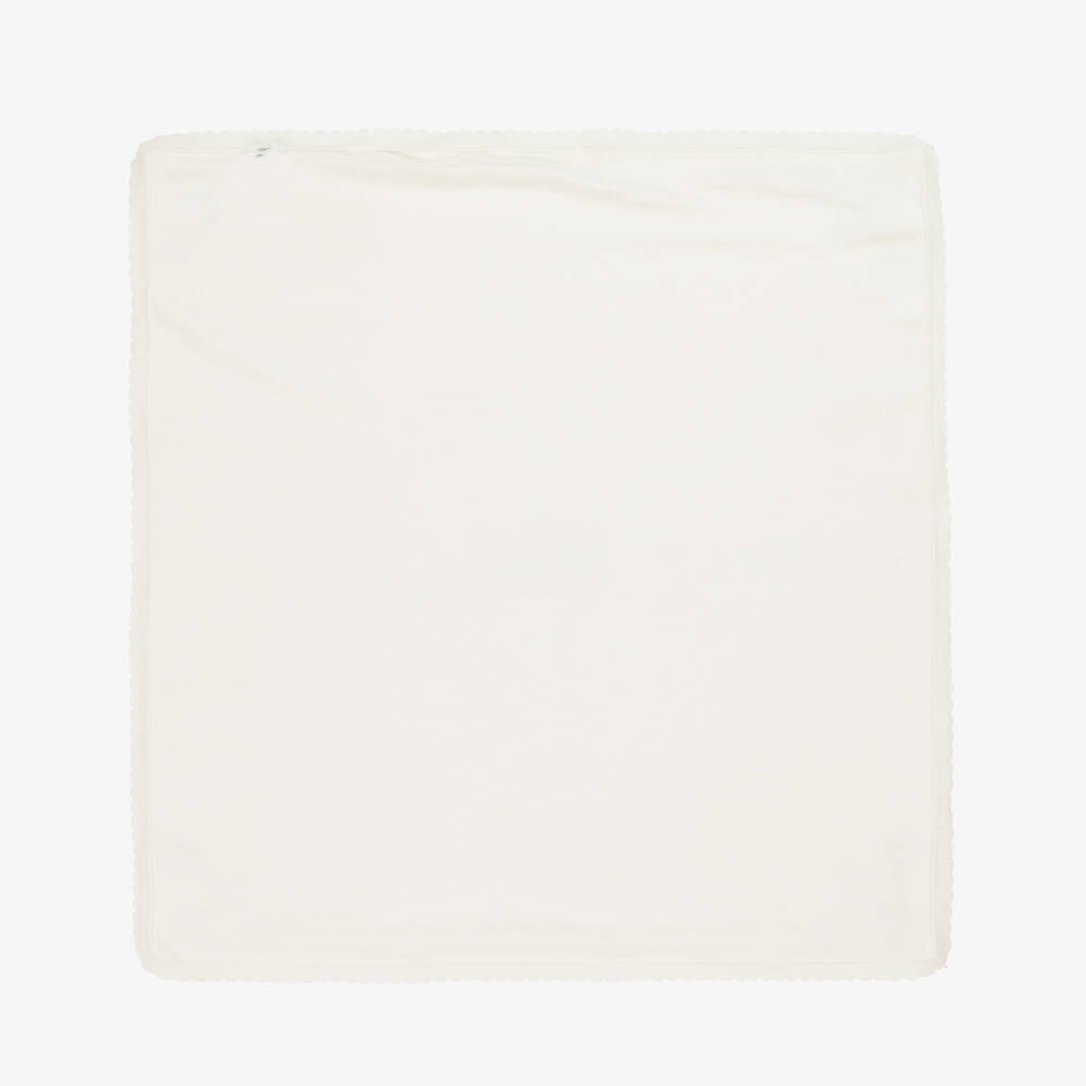 Chloé-Baby Girls Ivory Cotton Knit Blanket (79cm) | Childrensalon