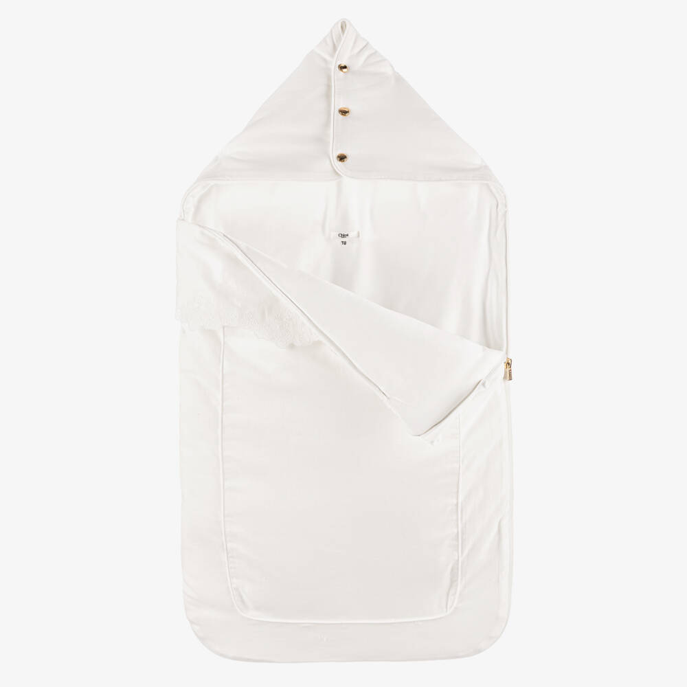 Chloé-بيبي نيست قطن لون أبيض للبنات الرضع (80 سم) | Childrensalon