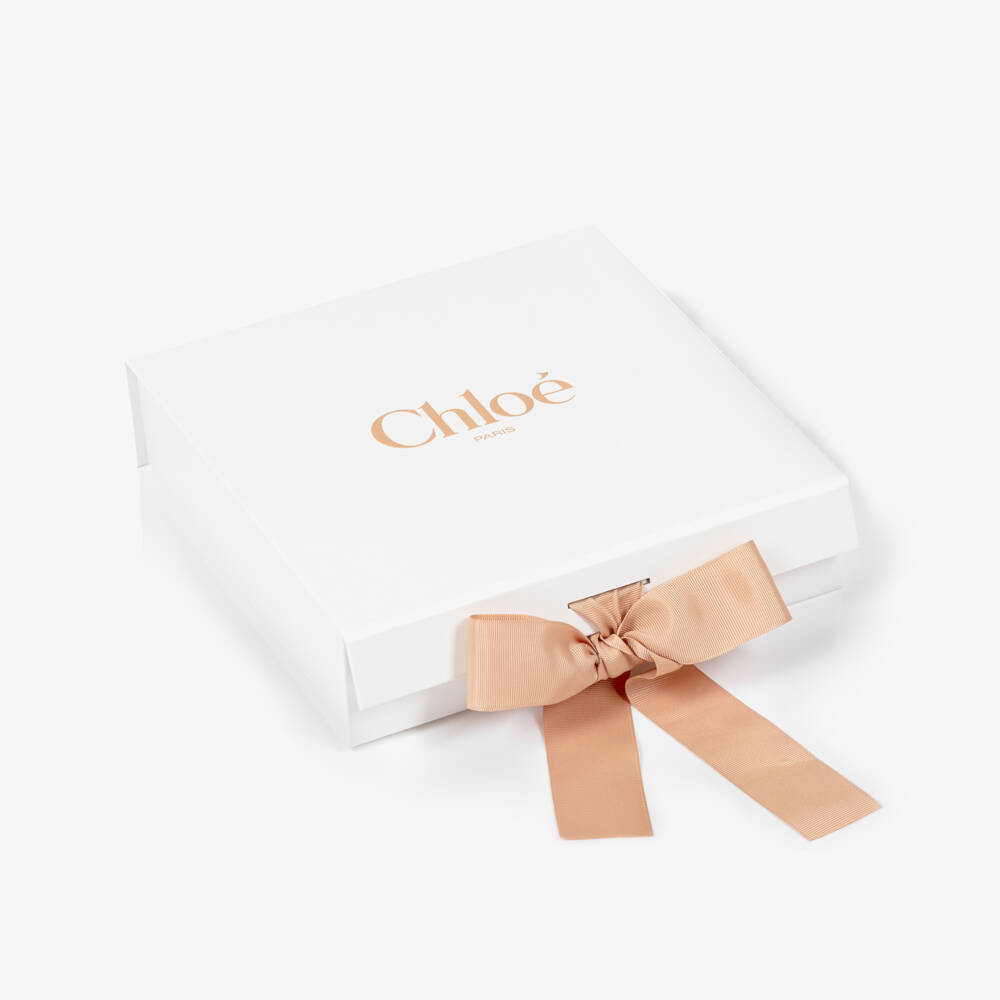 Chloé-Baby Girls White Floral Embroidered Tulle Dress Set | Childrensalon