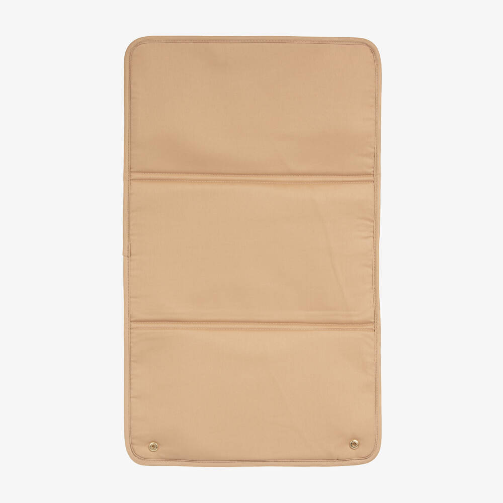 Chloé-Beige Canvas Changing Bag with Pouch & Mat (41cm) | Childrensalon