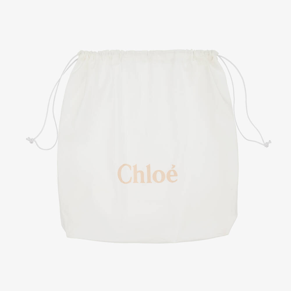 Chloé-Beige Canvas Changing Bag with Pouch & Mat (41cm) | Childrensalon
