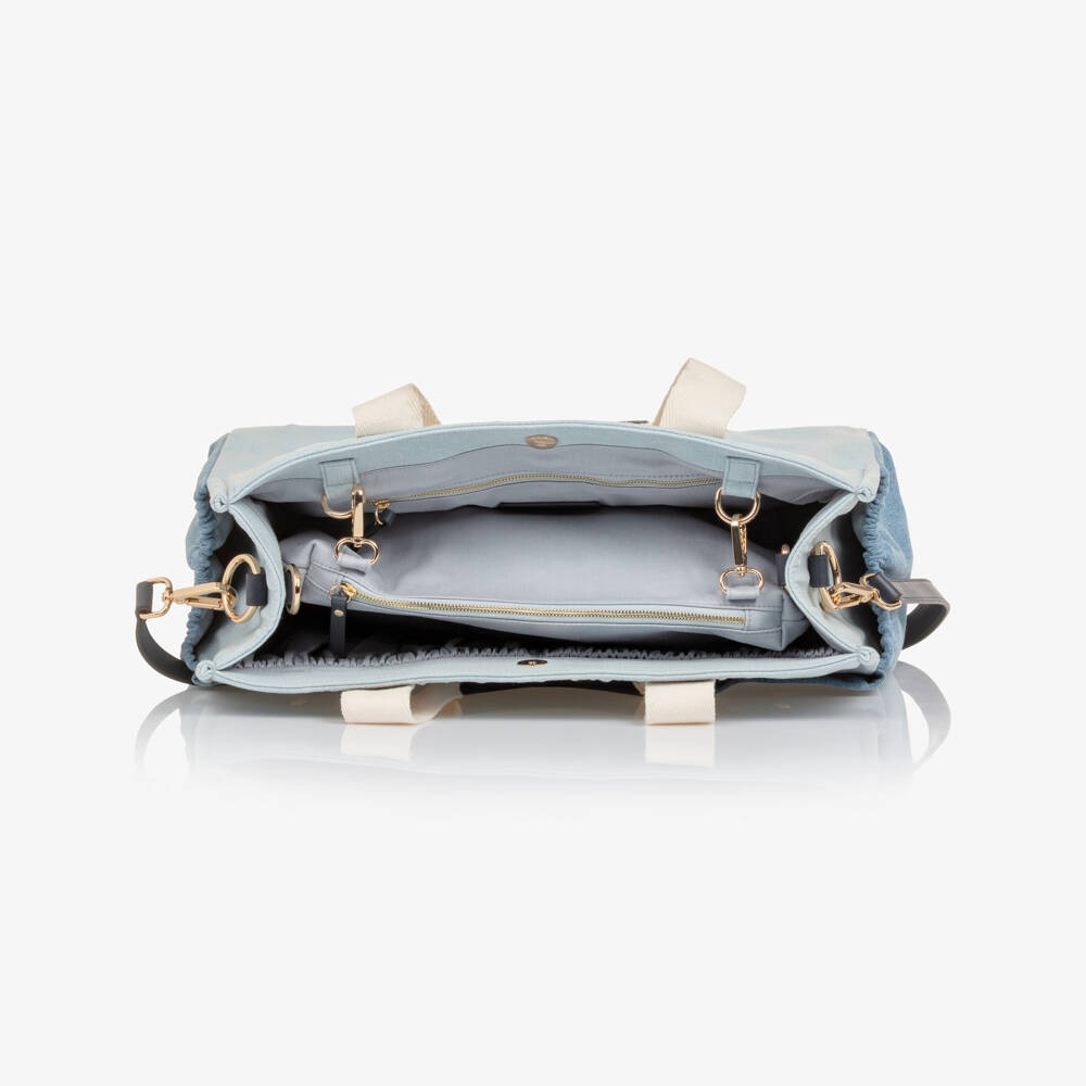 Chloé-Blue Denim Tote Baby Changing Bag (41cm) | Childrensalon