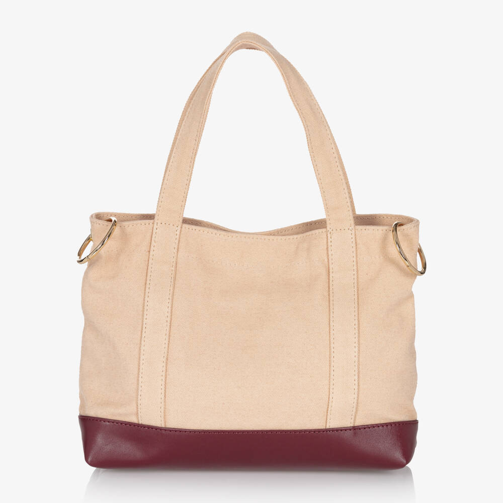 Chloé-Girls Beige Horse Medal Handbag (27cm) | Childrensalon