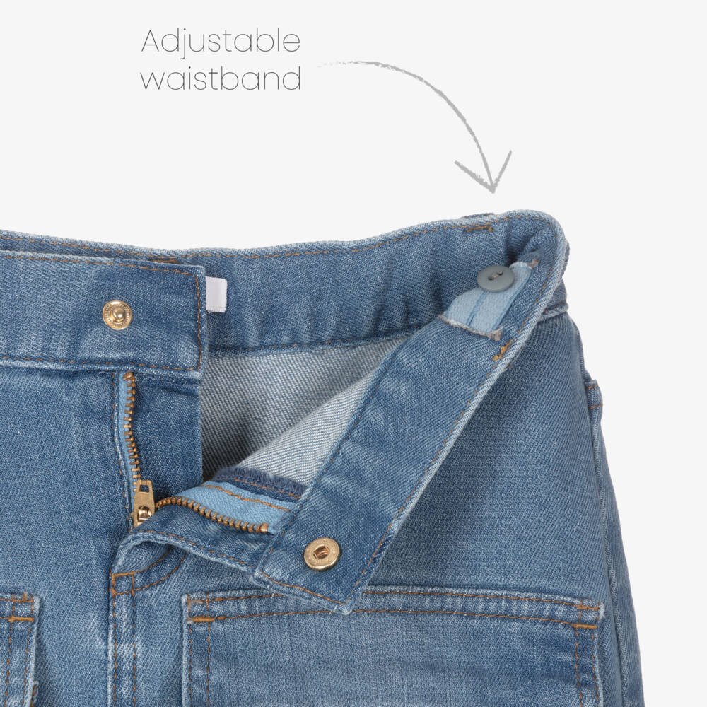 Chloé-Girls Blue Denim Skirt | Childrensalon