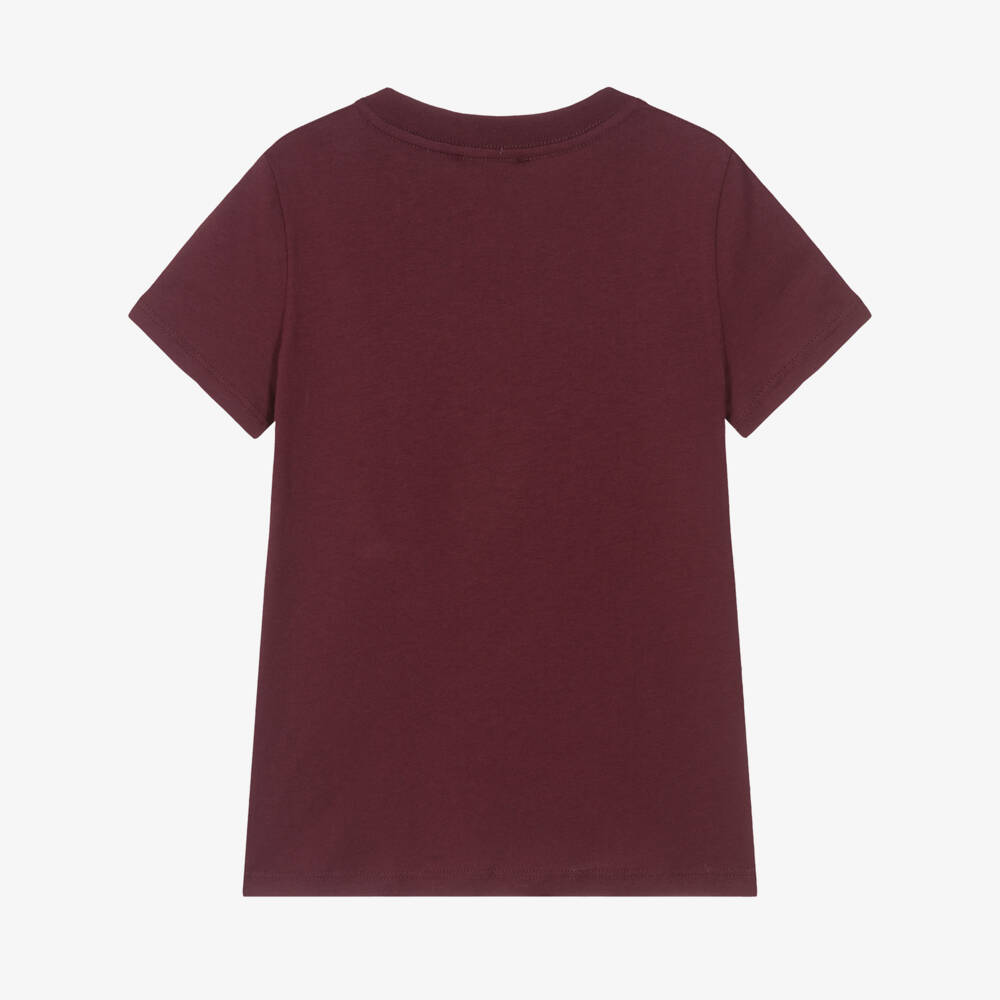 Chloé-Girls Crew Neck T-Shirt in Plum | Childrensalon