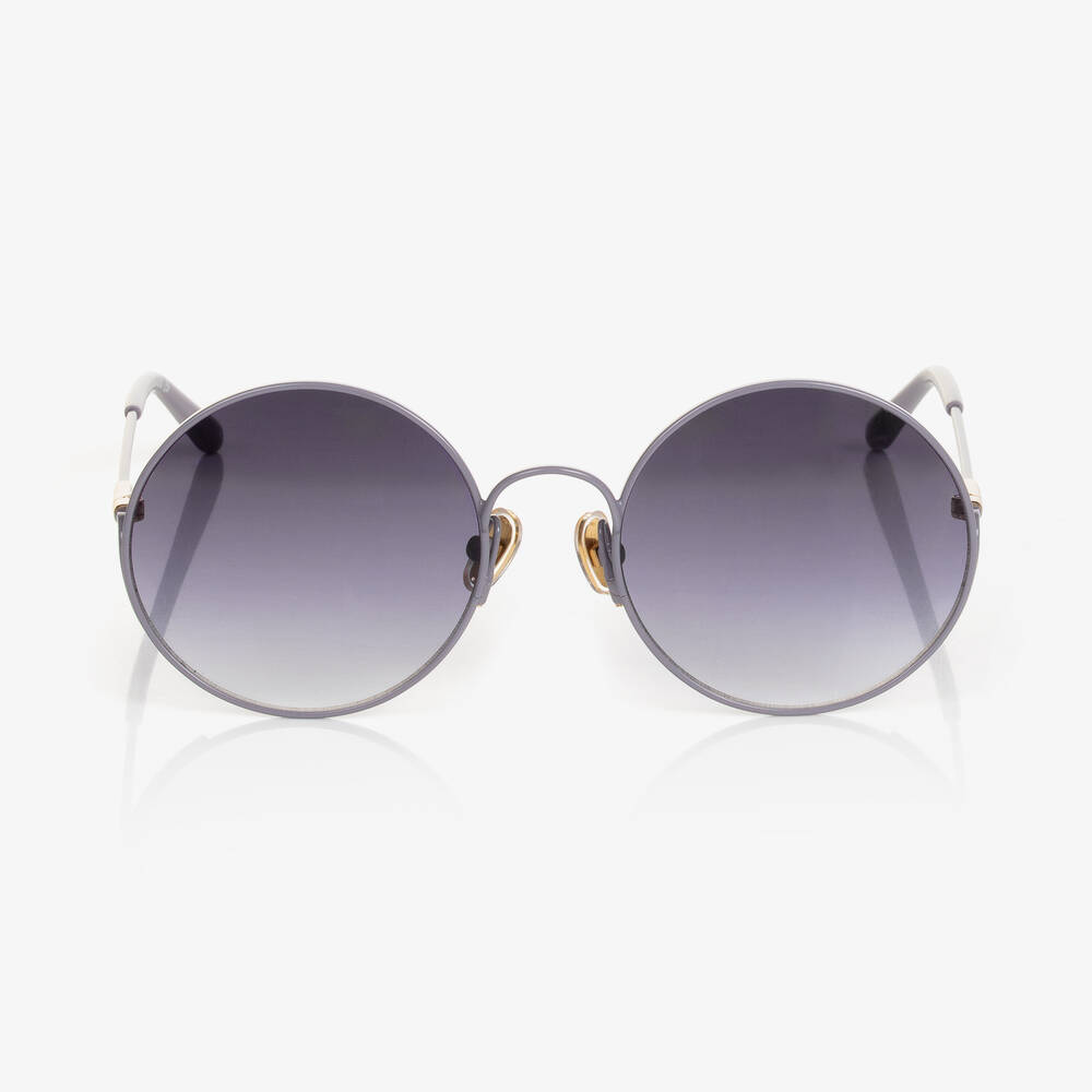 Chloé-Girls Grey Round Sunglasses | Childrensalon